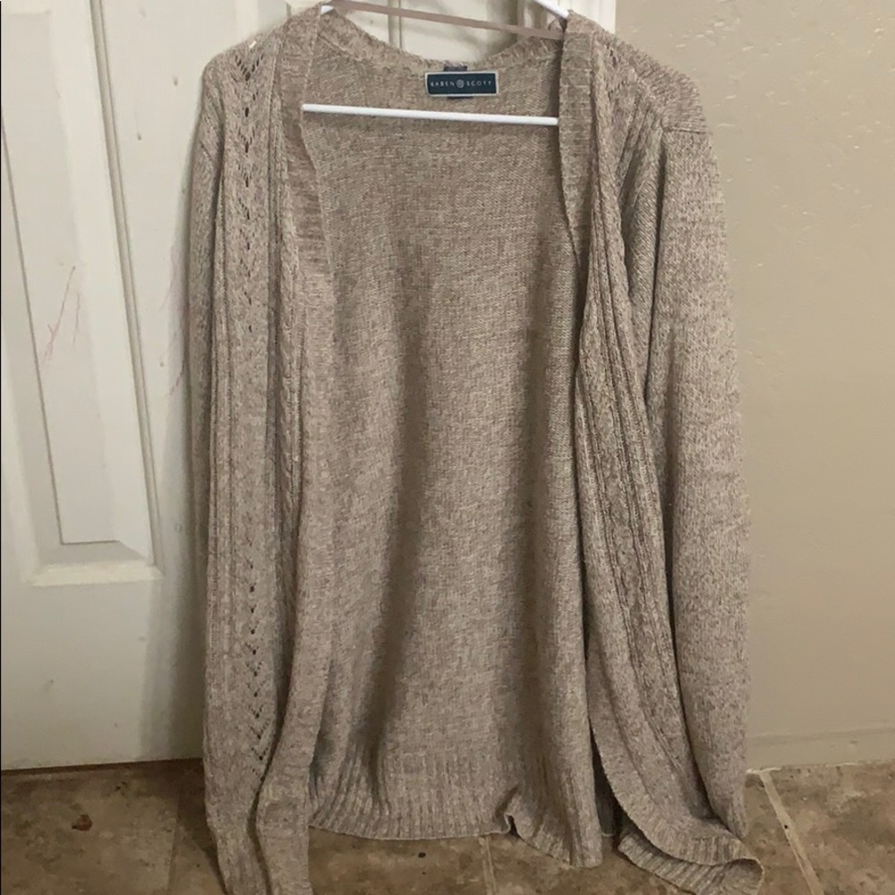 Tan long cardigan